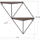 Dekorativna drvena zidna polica WR045