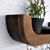 Dekorativna drvena zidna polica Raf289