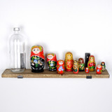 Dekorativna drvena zidna polica Lam009