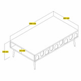 Klub stolić Lyon 33 - Bijeli, Zlatni