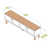 TV komoda Bohem 850 - bijela