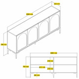 Konzola Lyon 79 - Krem, Crna