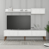 TV komoda Lyon 2 - bijela, orah