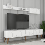 TV komoda Lyon 2 - bijela, orah