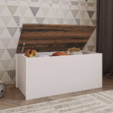 Komoda Florya - bijela, rustikalni orah