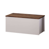 Komoda Florya - bijela, rustikalni orah