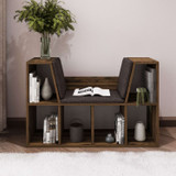 Polica za knjige Livora - Rustikalni orah