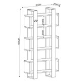 Polica za knjige Milano - Orah, Antracit Polica za knjige Milano - Orah, Antracit