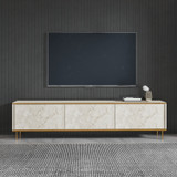 TV komoda Imaj - travertin, zlatna TV komoda Imaj - travertin, zlatna