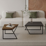 Set stolića za kavu Verona P0024623 - Antracit, Rustikalni orah