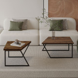 Set stolića za kavu Verona P0024623 - Rustikalni orah