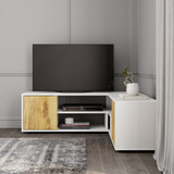 TV komoda Rosa - bijela, hrast