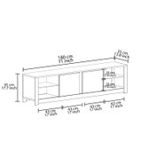TV komoda Aydos - hrast