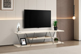 TV komoda Canaz - crna, travertin