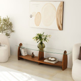 TV komoda Surf - kestenjasta, prozirna