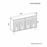 Konzola Tiger - Safirni hrast Konzola Tiger - Safirni hrast