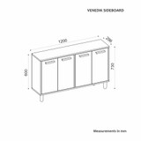 Konzola Venedik - hrast safir