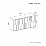 Konzola Vincent - Orah