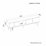TV komoda Ramsey - safirni hrast