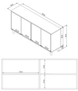 Konzola Yekta - Safirni hrast, Bijela Konzola Yekta - Safirni hrast, Bijela