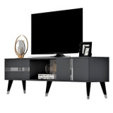 TV komoda Vania - antracit, srebrna