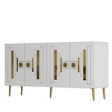 Konzola Seduna - bijela, zlatna