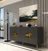 Konzola Nida KB150 - Antracit, Zlatna