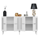 Konzola Junes - bijela, srebrna