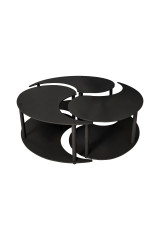 Set stolića za kavu Yin Yang 3 70 - crni