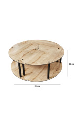 Stolić za kavu Yin Yang 3 70 - Hrast