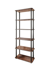 Knjižna polica 6 pravokutna - orah