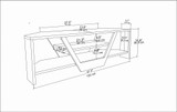 TV komoda Sares - orah, crna