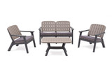 Klub stolić Silva - antracit, mink