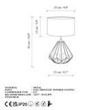 Set stolnih lampi (2 komada) Dijamant - S-707 - Set