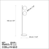 Podna lampa Dvostruki 13755 - Crni