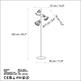 Podna lampa Spoly 13795 - Crna