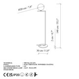 Podna lampa Luminar - 14181