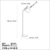 Podna lampa Anemon 13806 - Zlatna