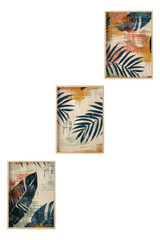 Dekorativna uokvirena MDF slika (3 komada) Huhu468 - 30 x 40