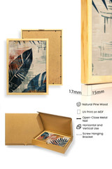 Dekorativna uokvirena MDF slika (3 komada) Huhu468 - 30 x 40