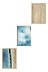 Dekorativna uokvirena MDF slika (3 komada) Huhu470 - 30 x 40