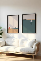 Dekorativna uokvirena MDF slika (2 komada) Huhu486S - 50 x 35