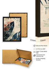 Dekorativna uokvirena MDF slika (3 komada) Huhu468S - 50 x 35