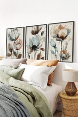 Dekorativna uokvirena MDF slika (3 komada) Huhu478S - 50 x 35