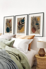 Dekorativna uokvirena MDF slika (3 komada) Huhu483S - 50 x 35