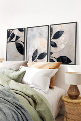 Dekorativna uokvirena MDF slika (3 komada) Huhu466S - 50 x 70