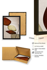 Dekorativna uokvirena MDF slika (3 komada) Huhu469S - 50 x 70