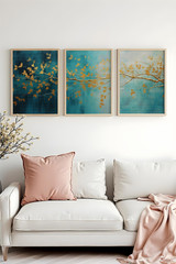 Dekorativna uokvirena MDF slika (3 komada) Huhu485 - 50 x 70