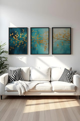 Dekorativna uokvirena MDF slika (3 komada) Huhu485S - 50 x 70