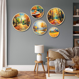 Dekorativna uokvirena MDF slika (5 komada) Yats-31